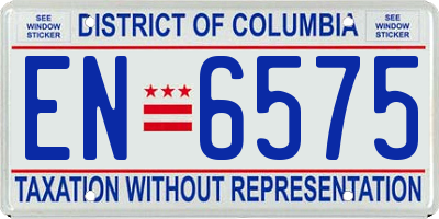 DC license plate EN6575
