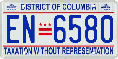 DC license plate EN6580