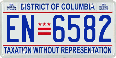 DC license plate EN6582