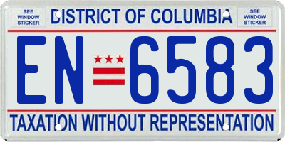 DC license plate EN6583