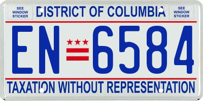 DC license plate EN6584