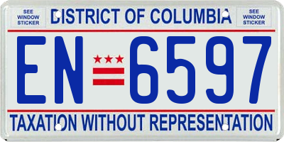 DC license plate EN6597