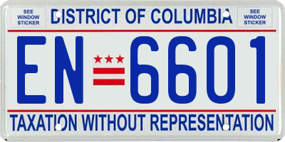 DC license plate EN6601