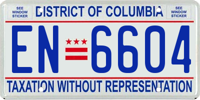 DC license plate EN6604