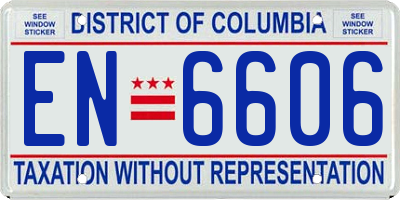 DC license plate EN6606