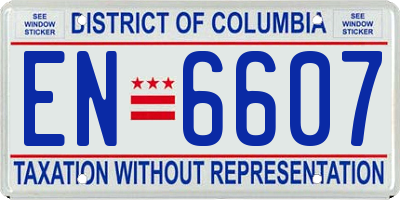 DC license plate EN6607