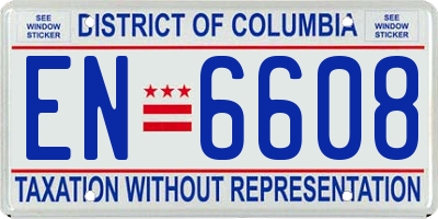 DC license plate EN6608
