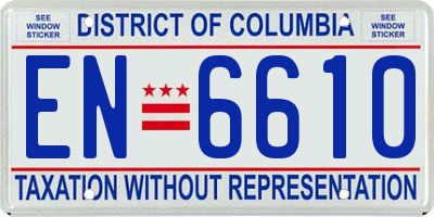 DC license plate EN6610