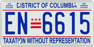 DC license plate EN6615