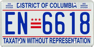 DC license plate EN6618