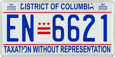 DC license plate EN6621