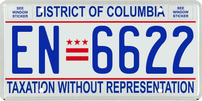 DC license plate EN6622