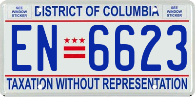DC license plate EN6623