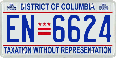 DC license plate EN6624