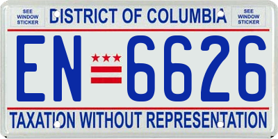 DC license plate EN6626
