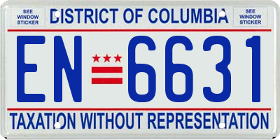 DC license plate EN6631