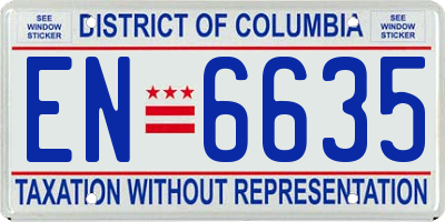 DC license plate EN6635