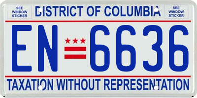 DC license plate EN6636
