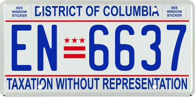 DC license plate EN6637