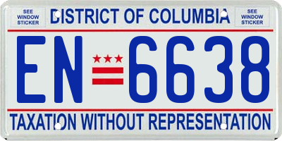 DC license plate EN6638