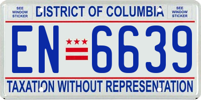 DC license plate EN6639