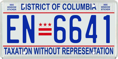 DC license plate EN6641