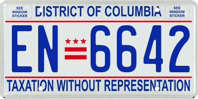 DC license plate EN6642