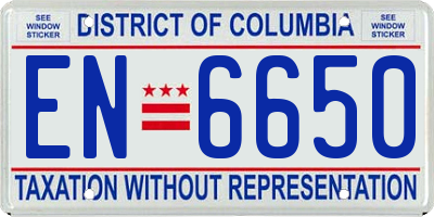 DC license plate EN6650