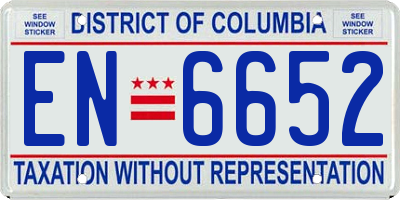 DC license plate EN6652