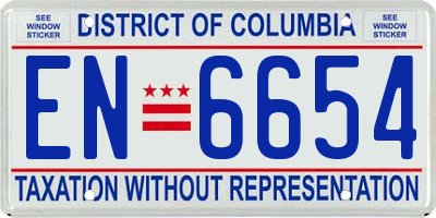 DC license plate EN6654