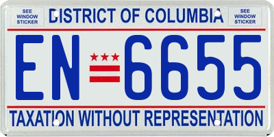 DC license plate EN6655