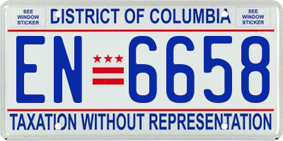 DC license plate EN6658