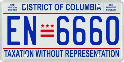 DC license plate EN6660