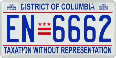 DC license plate EN6662