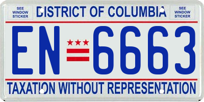 DC license plate EN6663