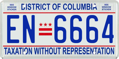 DC license plate EN6664