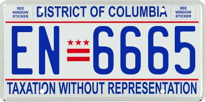 DC license plate EN6665