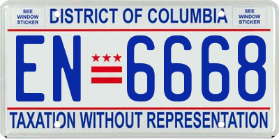 DC license plate EN6668
