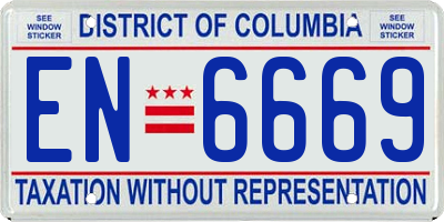 DC license plate EN6669