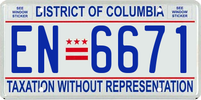 DC license plate EN6671