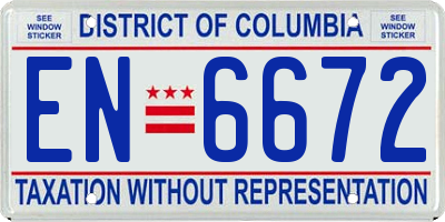 DC license plate EN6672