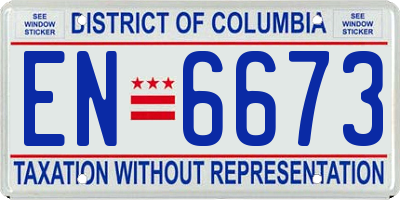 DC license plate EN6673