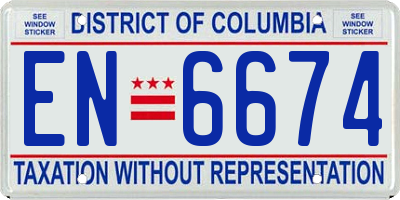 DC license plate EN6674