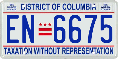 DC license plate EN6675