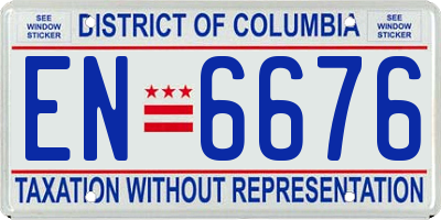 DC license plate EN6676