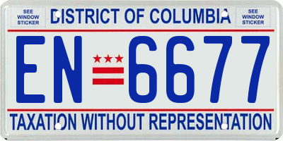 DC license plate EN6677