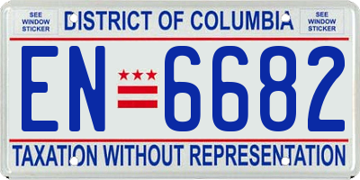 DC license plate EN6682