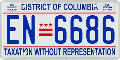 DC license plate EN6686