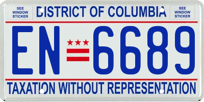 DC license plate EN6689