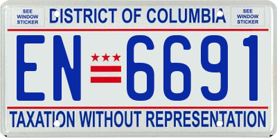 DC license plate EN6691